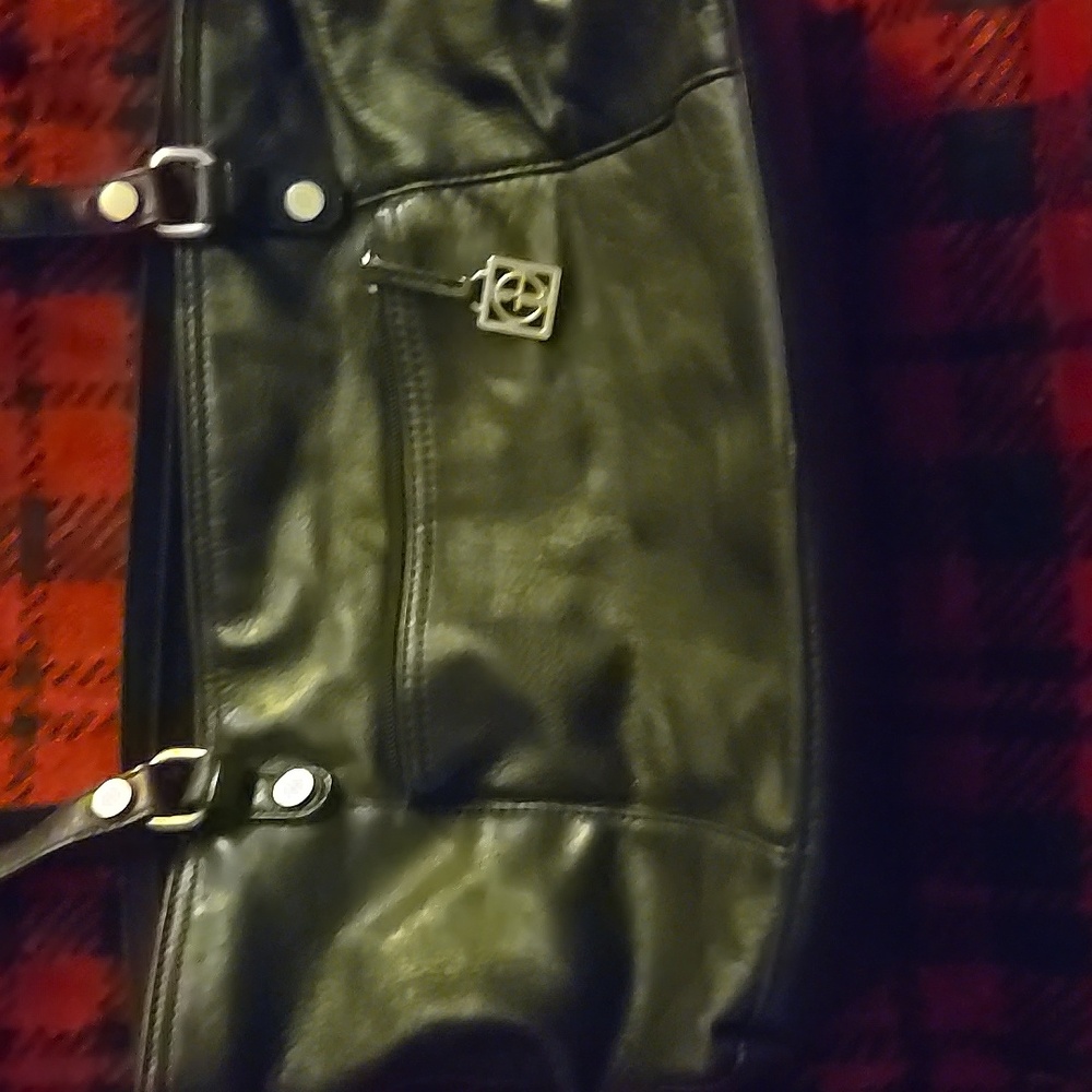 Black leather purse